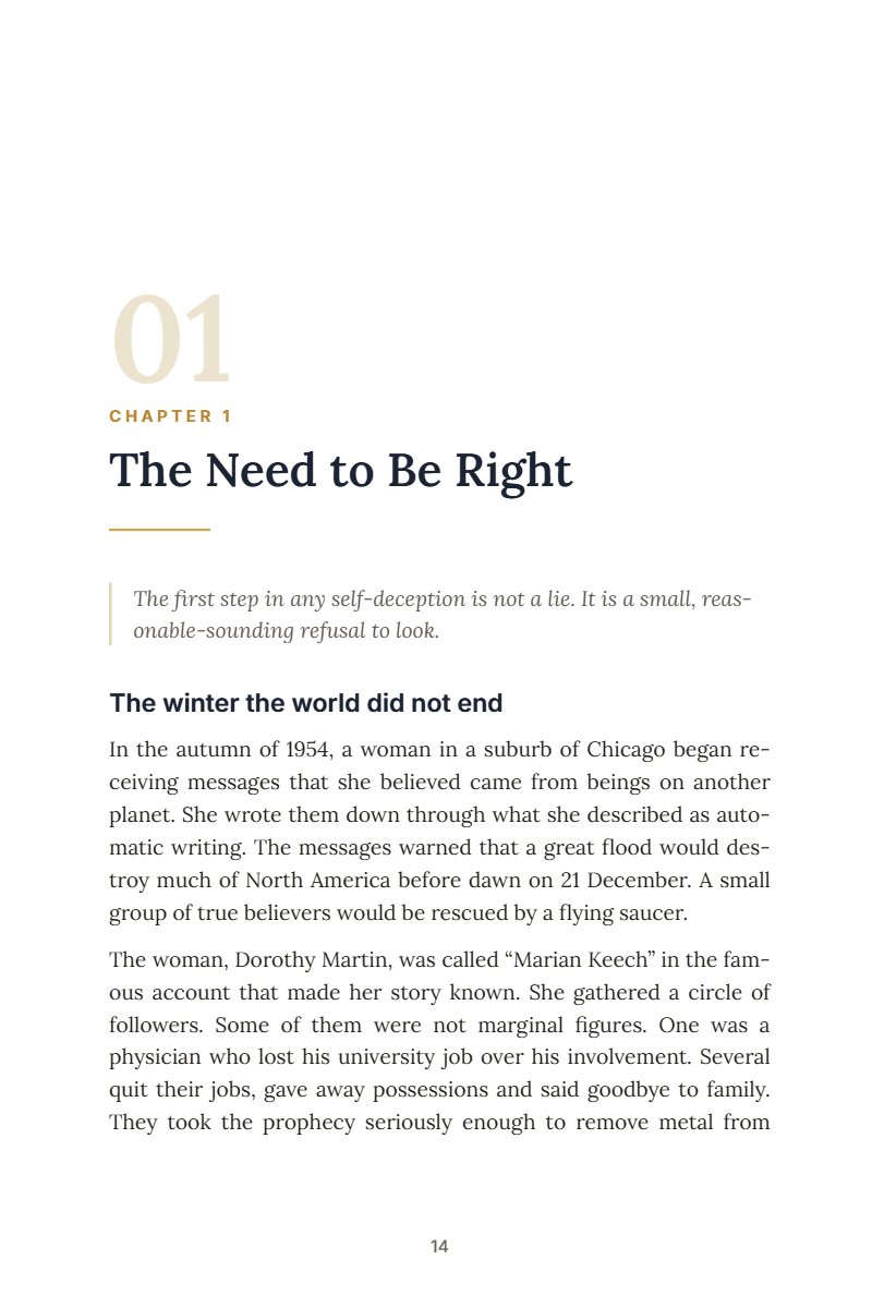 Page 14 of the eBook: the opening of Chapter 1, The Need to Be Right